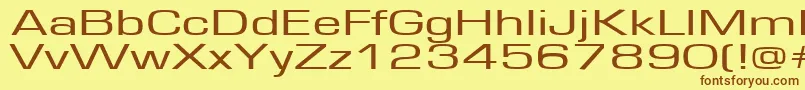 Europe160 Font – Brown Fonts on Yellow Background