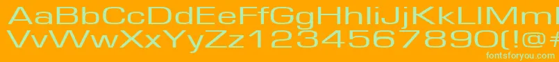 Шрифт Europe160 – зелёные шрифты на оранжевом фоне