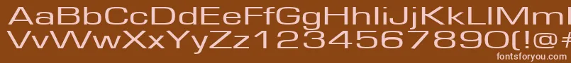 Europe160 Font – Pink Fonts on Brown Background