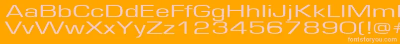 Europe160 Font – Pink Fonts on Orange Background