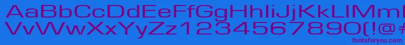 Europe160 Font – Purple Fonts on Blue Background