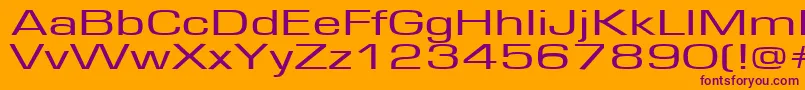 Europe160 Font – Purple Fonts on Orange Background