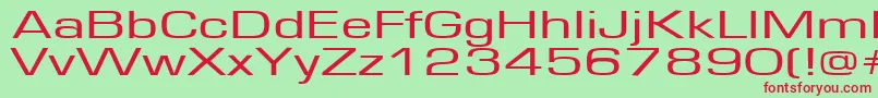 Europe160 Font – Red Fonts on Green Background