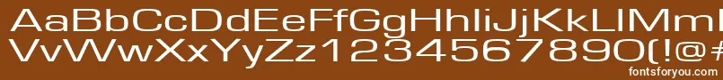 Europe160 Font – White Fonts on Brown Background
