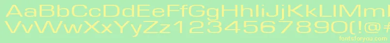 Europe160 Font – Yellow Fonts on Green Background