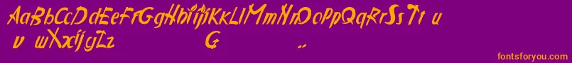 Applejuiced Font – Orange Fonts on Purple Background