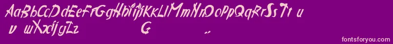 Applejuiced Font – Pink Fonts on Purple Background