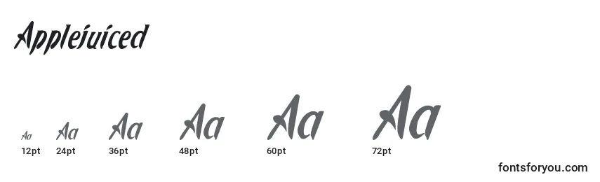 Applejuiced Font Sizes