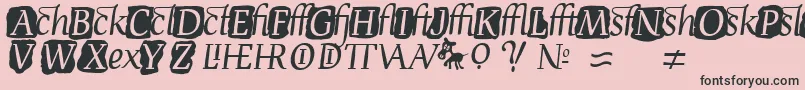 DevroyeExtra Font – Black Fonts on Pink Background