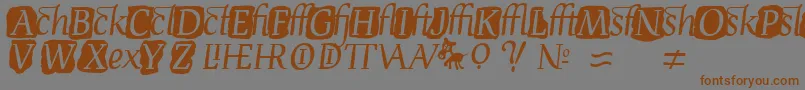 DevroyeExtra Font – Brown Fonts on Gray Background