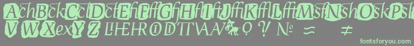 DevroyeExtra Font – Green Fonts on Gray Background