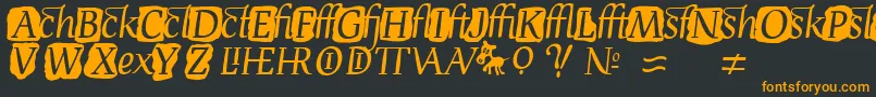 DevroyeExtra Font – Orange Fonts on Black Background