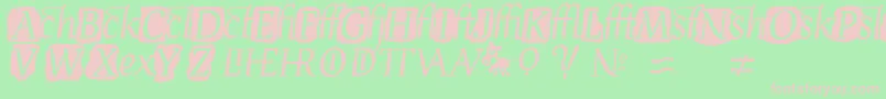 DevroyeExtra Font – Pink Fonts on Green Background
