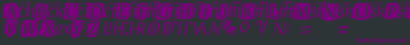 DevroyeExtra Font – Purple Fonts on Black Background