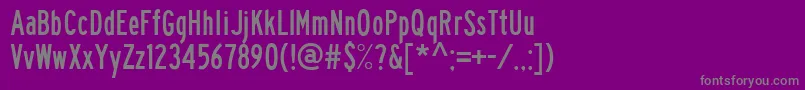 フォントTraffic10 – 紫の背景に灰色の文字