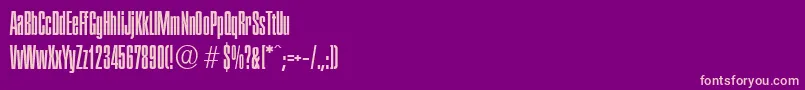 PlaketteserialLightRegular Font – Pink Fonts on Purple Background