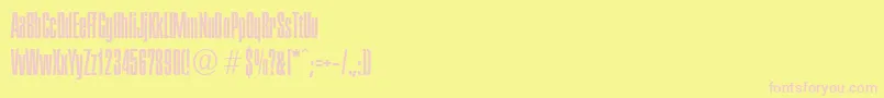 PlaketteserialLightRegular Font – Pink Fonts on Yellow Background