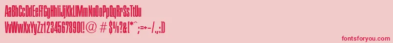 PlaketteserialLightRegular Font – Red Fonts on Pink Background