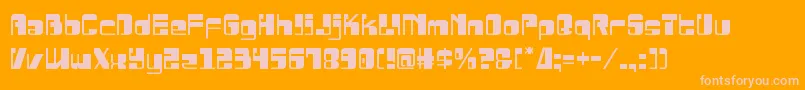 Drosselmeyer Font – Pink Fonts on Orange Background