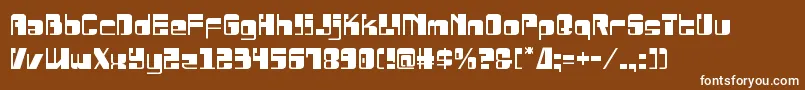Drosselmeyer-fontti – valkoiset fontit ruskealla taustalla