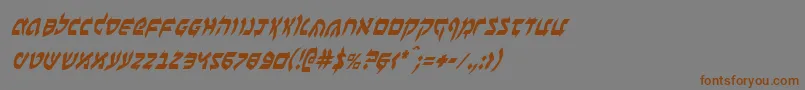 Подробнее о шрифте BenZionCondensedItalic Шрифт BenZionCondensedItalic – коричневые шрифты на сером фоне