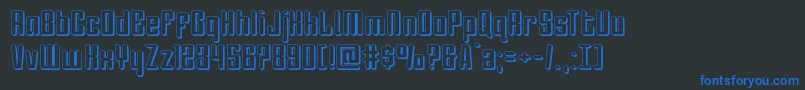 Darklighter3D Font – Blue Fonts on Black Background