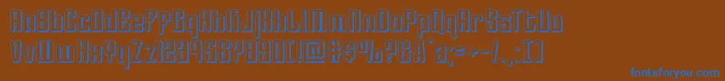 Darklighter3D Font – Blue Fonts on Brown Background