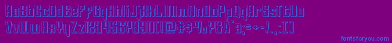 Darklighter3D Font – Blue Fonts on Purple Background