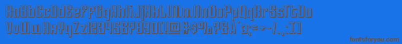 Darklighter3D Font – Brown Fonts on Blue Background