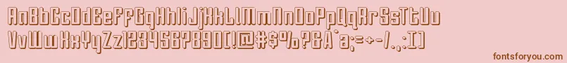 Darklighter3D Font – Brown Fonts on Pink Background