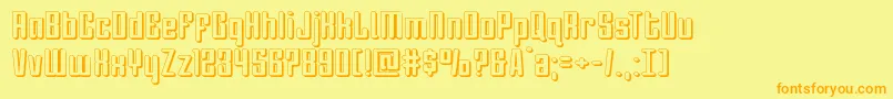 Darklighter3D Font – Orange Fonts on Yellow Background