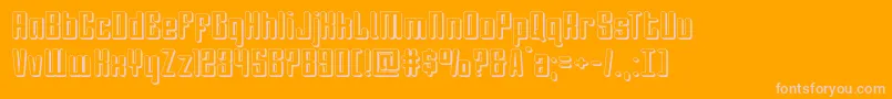 Darklighter3D-Schriftart – Rosa Schriften auf orangefarbenem Hintergrund