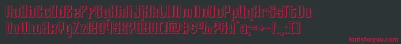 Darklighter3D-Schriftart – Rote Schriften auf schwarzem Hintergrund