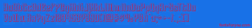 Darklighter3D Font – Red Fonts on Blue Background