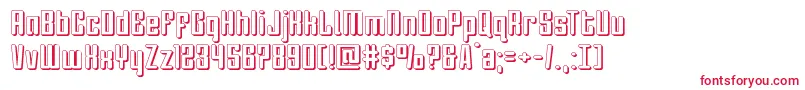 Darklighter3D Font – Red Fonts on White Background