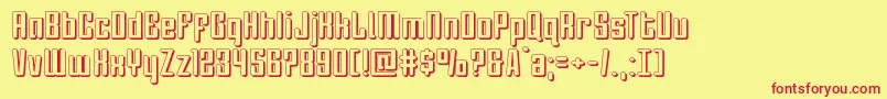 フォントDarklighter3D – 赤い文字の黄色い背景