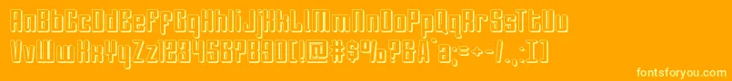 Darklighter3D Font – Yellow Fonts on Orange Background