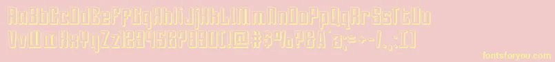 Darklighter3D Font – Yellow Fonts on Pink Background
