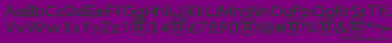 LjDesignStudiosIsBold Font – Black Fonts on Purple Background