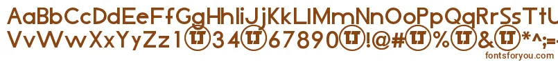 LjDesignStudiosIsBold-fontti – ruskeat fontit valkoisella taustalla
