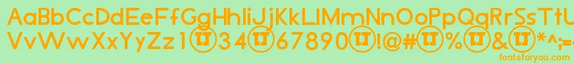 LjDesignStudiosIsBold Font – Orange Fonts on Green Background