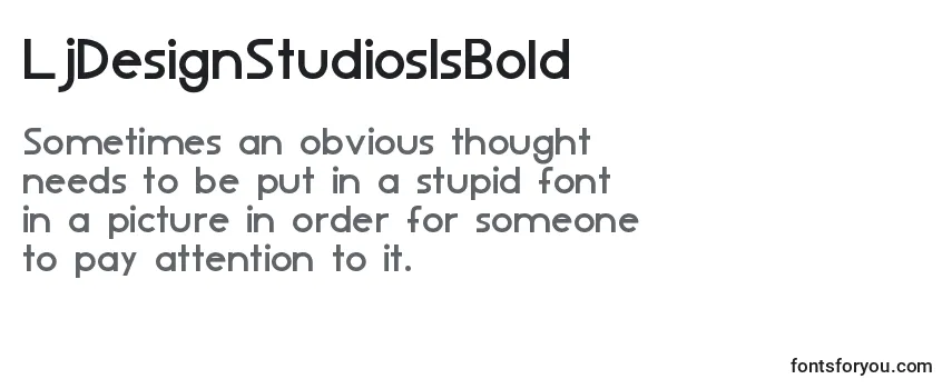 Review of the LjDesignStudiosIsBold Font