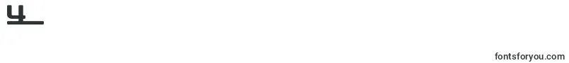 D3roadsterisml-Schriftart – Schriften für die Ziffer 4