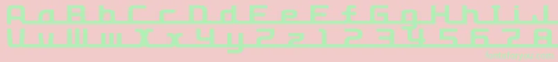 D3roadsterisml-Schriftart – Grüne Schriften auf rosa Hintergrund
