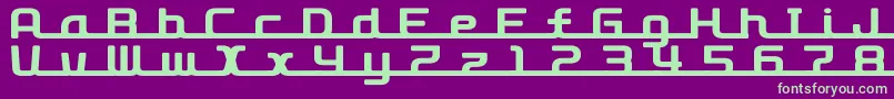 D3roadsterisml Font – Green Fonts on Purple Background