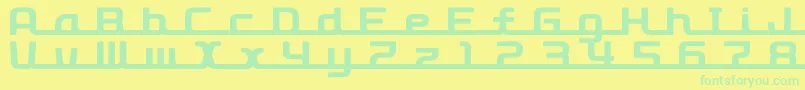 D3roadsterisml Font – Green Fonts on Yellow Background