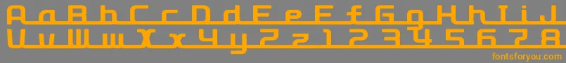 D3roadsterisml Font – Orange Fonts on Gray Background