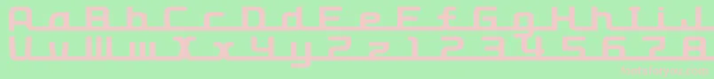 Шрифт D3roadsterisml – розовые шрифты на зелёном фоне