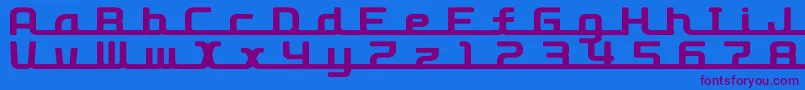 Police D3roadsterisml – polices violettes sur fond bleu