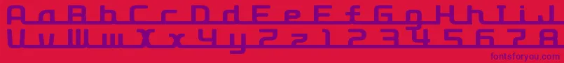 D3roadsterisml Font – Purple Fonts on Red Background
